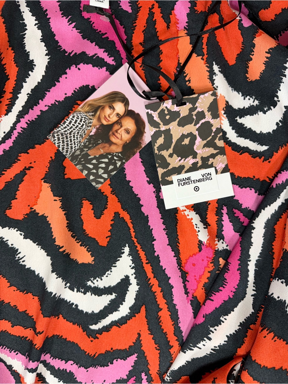 Diane Von Furstenberg for Target Long Satin Disco Zebra-Print Kimono/Robe NWT - Picture 9 of 12